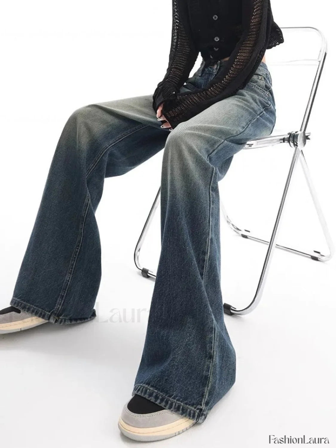 Vintage Wash 90's Trendy Baggy Boyfriend Jeans