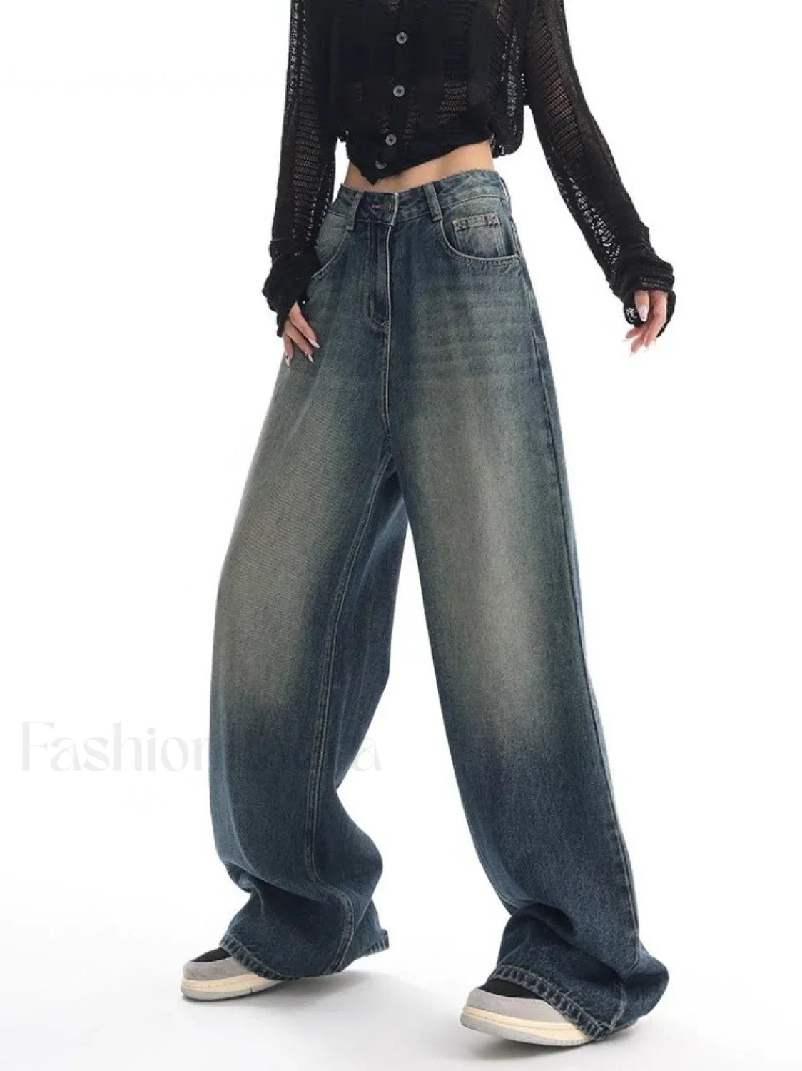 Vintage Wash 90's Trendy Baggy Boyfriend Jeans
