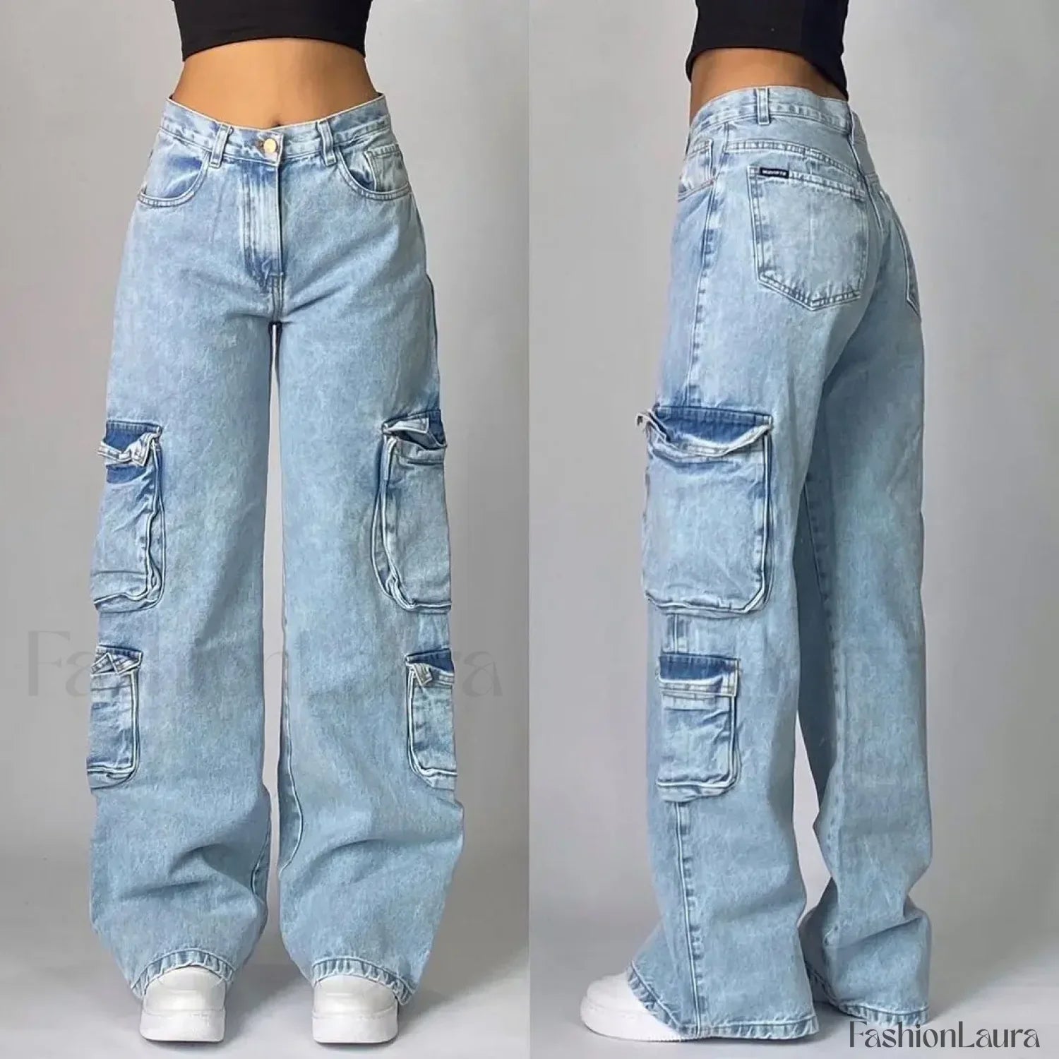 Vintage Washed Baggy Pants for Halloween Style