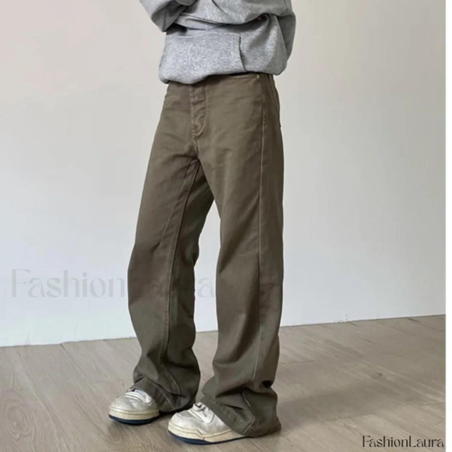 Vintage Washed Mid Trendy Rise Boyfriend Jeans