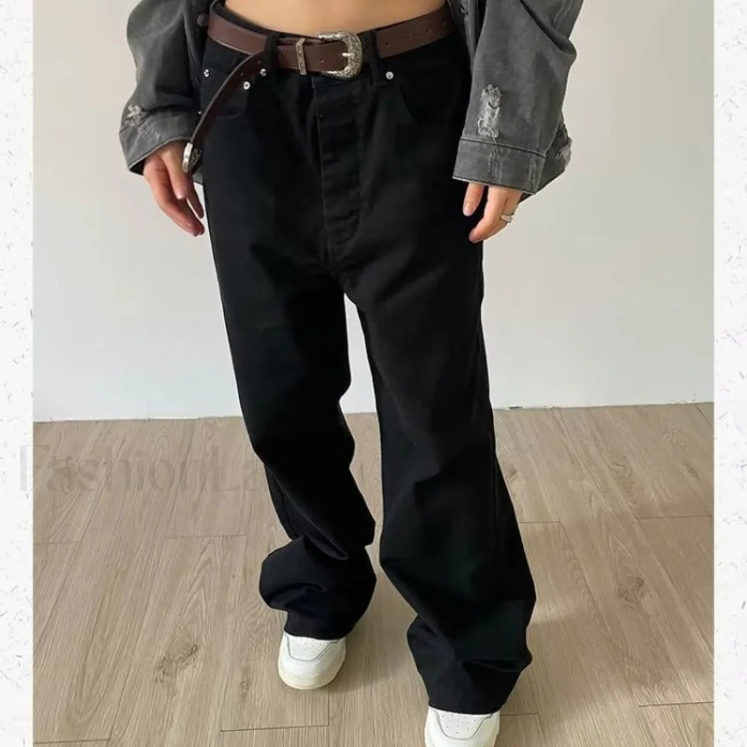 Vintage Washed Mid Trendy Rise Boyfriend Jeans