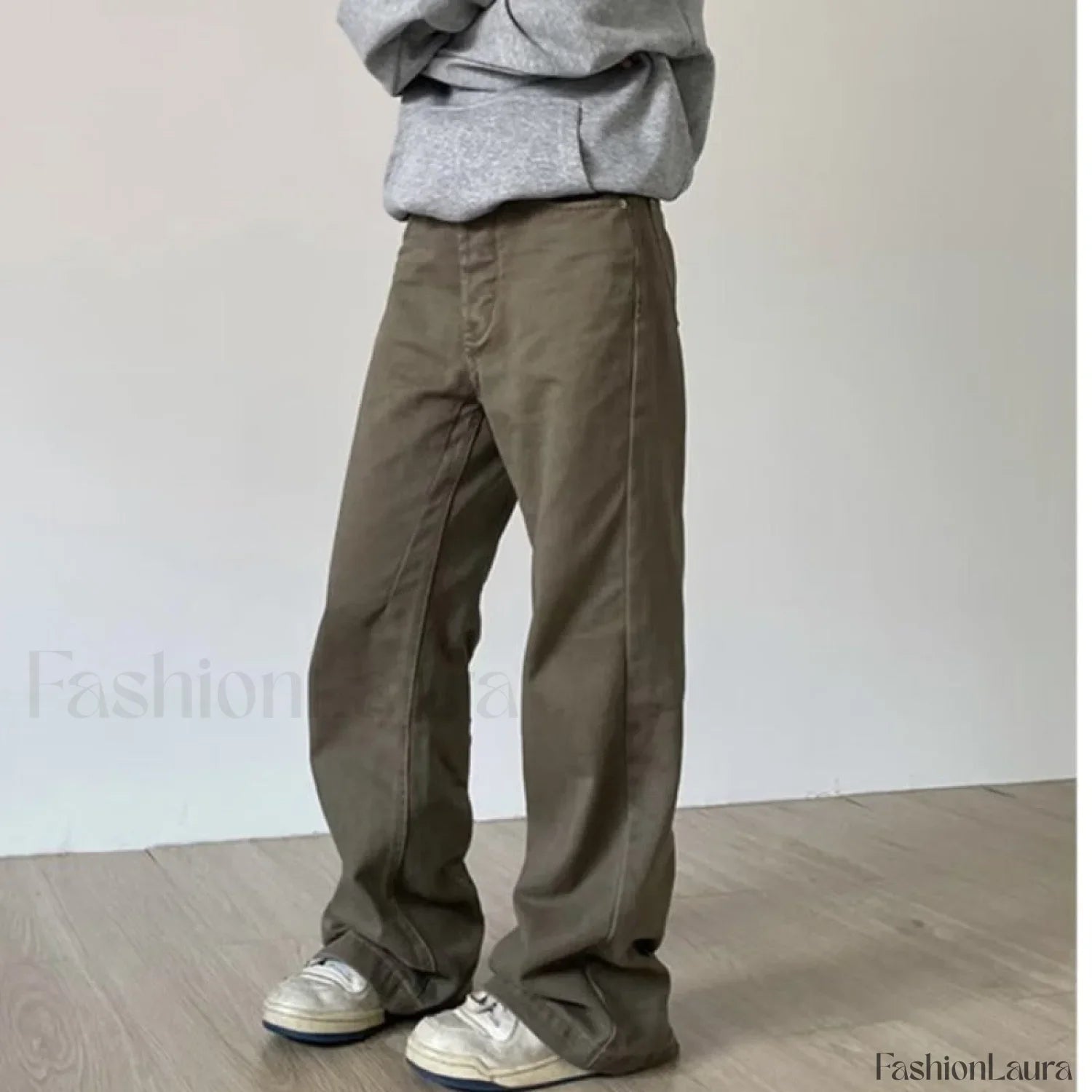 Vintage Washed Mid Trendy Rise Boyfriend Jeans