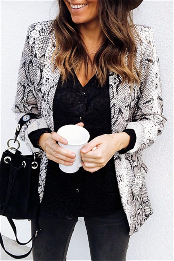 Virgin Forest Animal Pattern Cardigan - Leopard