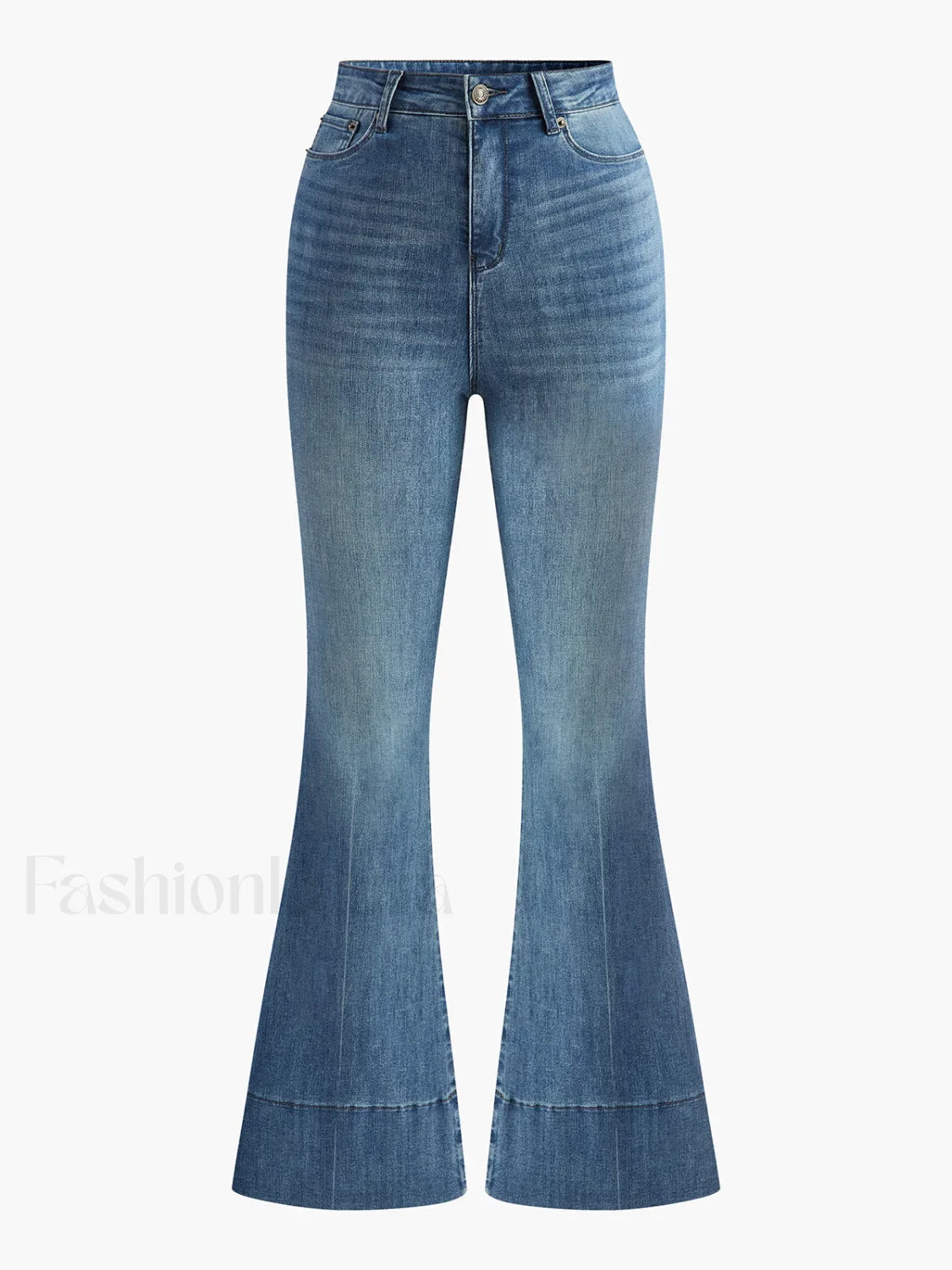 Washed Slim Draped Denim Pants