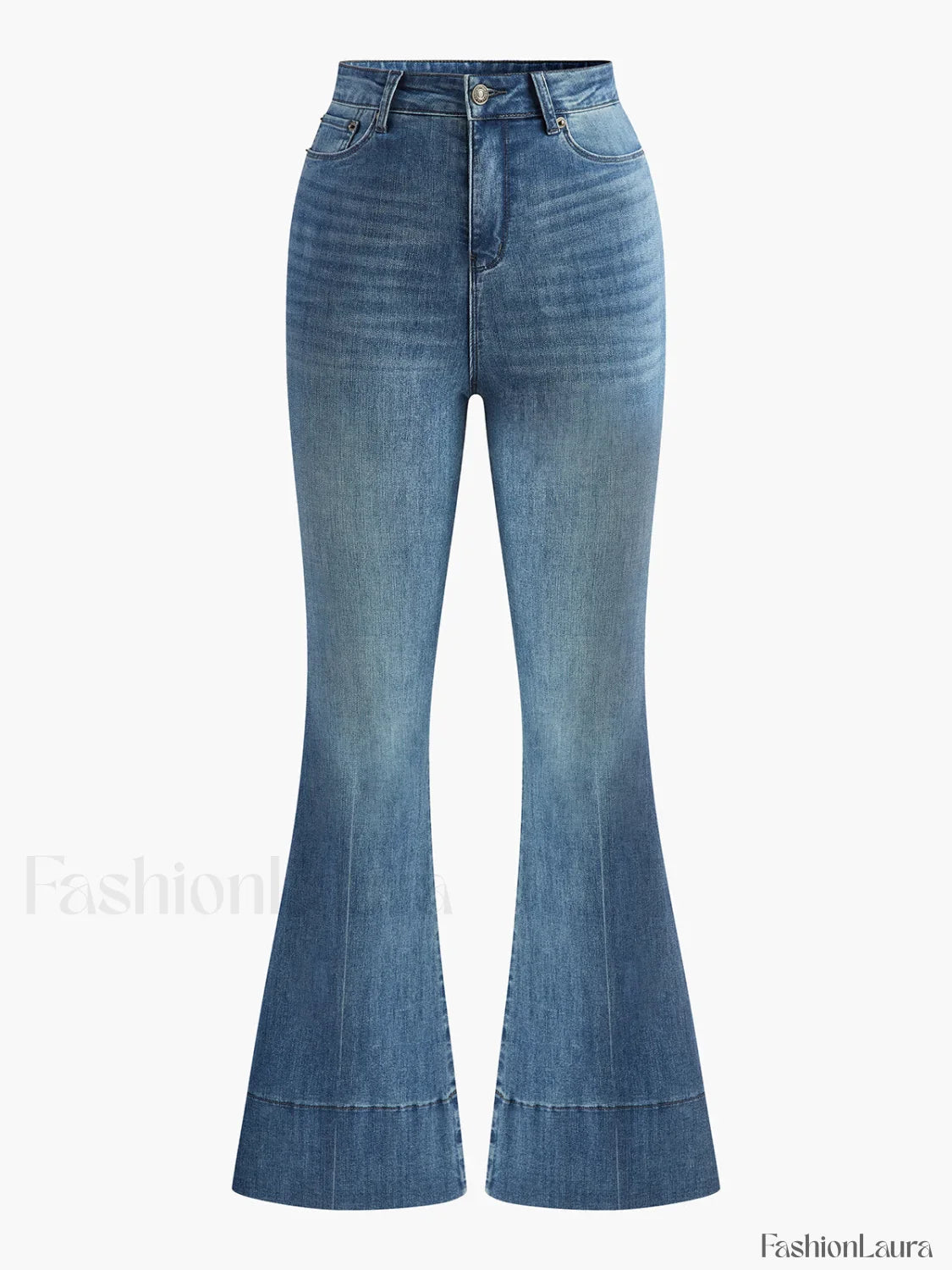 Washed Slim Draped Denim Pants
