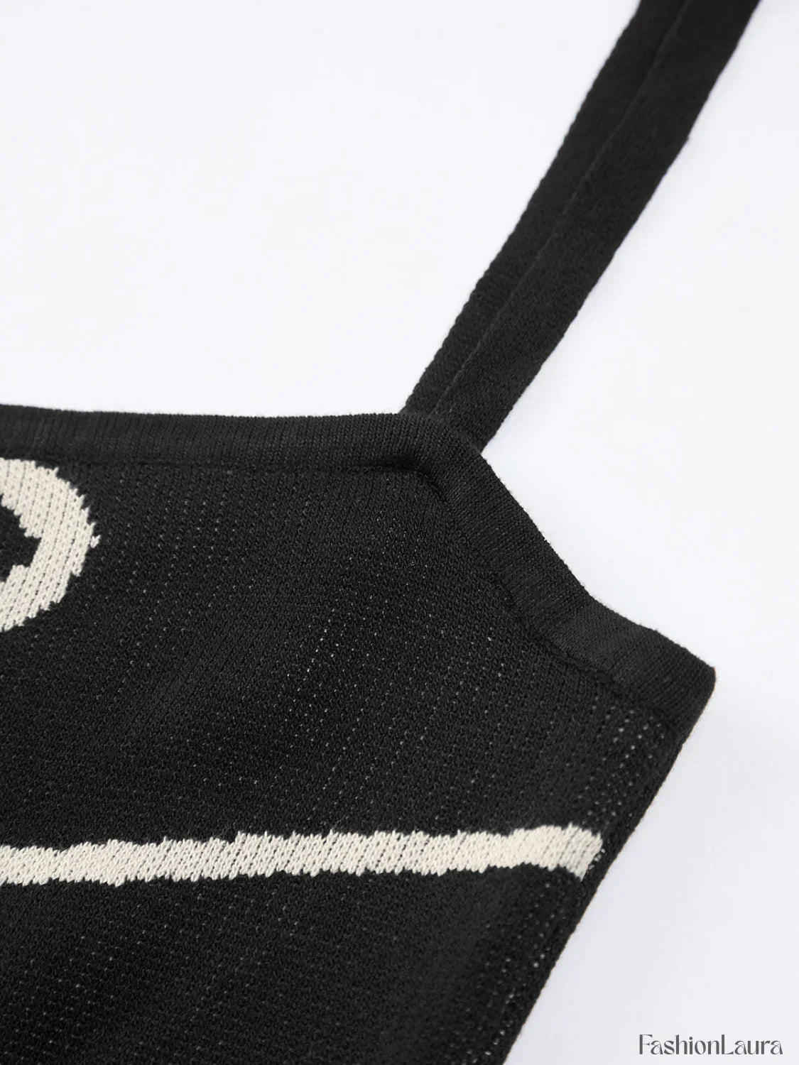 Wavy Print Graceful Strap Midi Dress