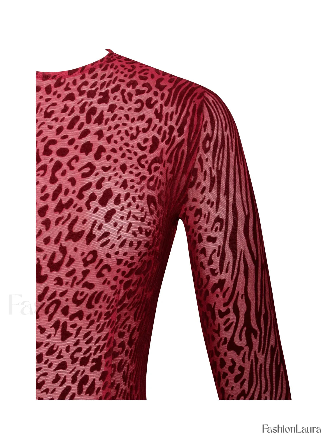 Waylynn Burgundy Burnout Velvet Graceful Detail Mesh Backless Maxi Dress