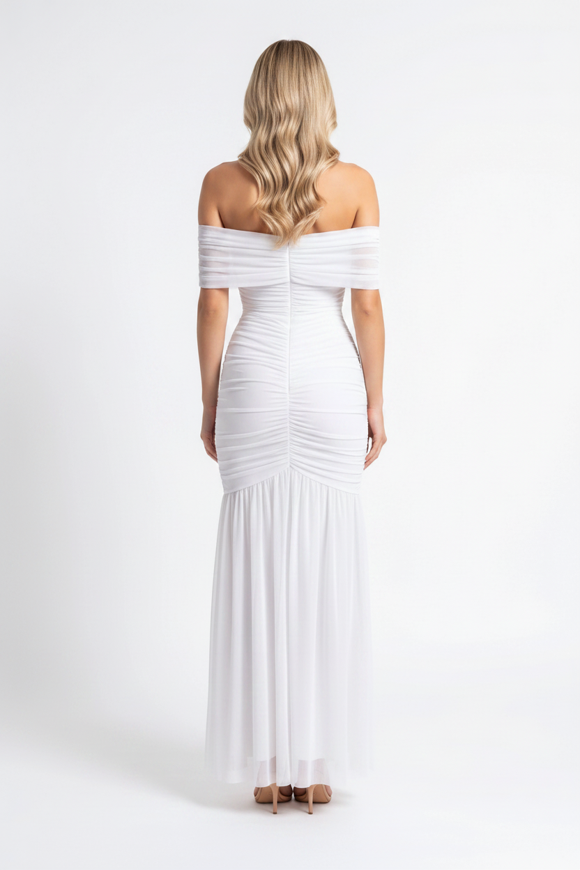 Elegant Slim Fit Evening Dress with Cap Sleeves and Knee-Length Hem