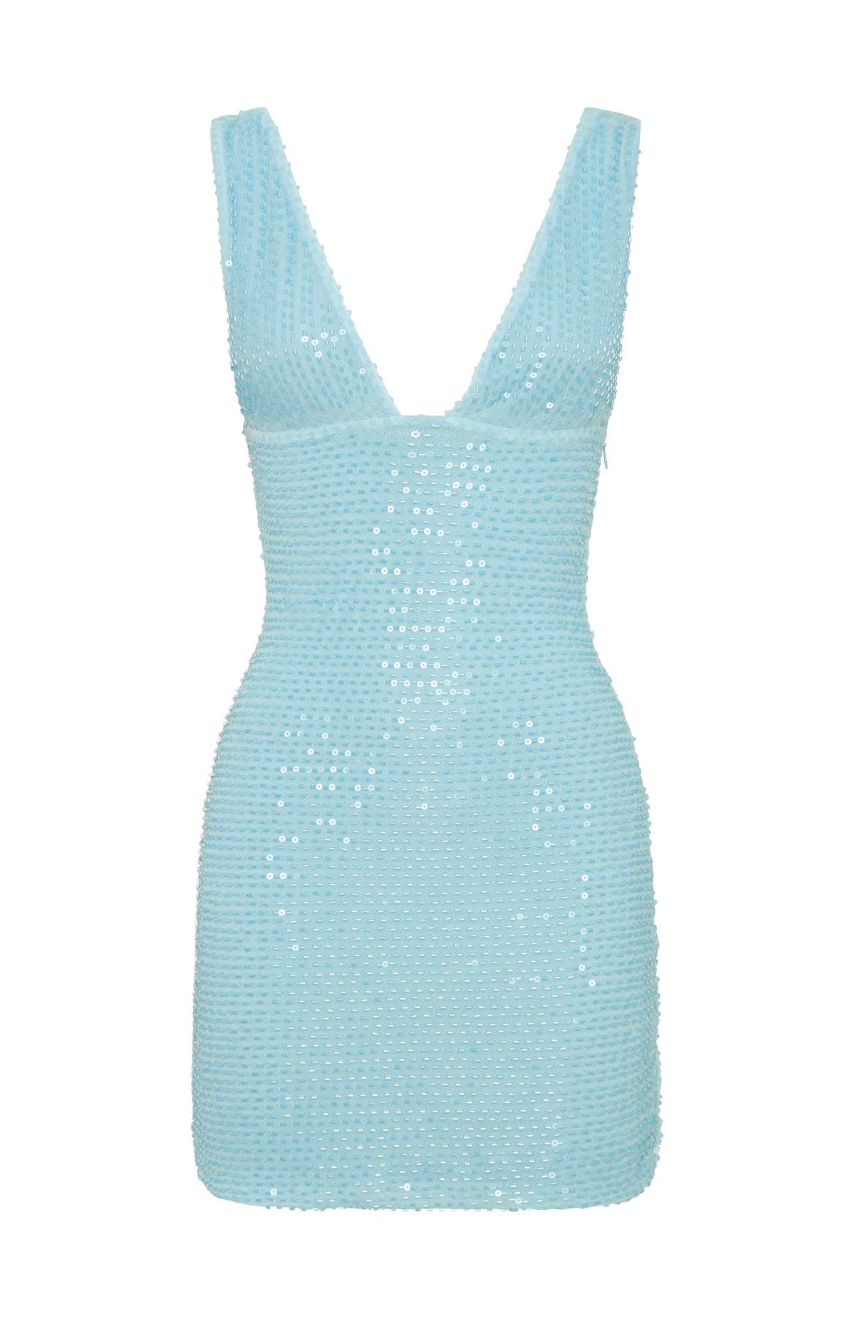 Sequin Deep V-Neck Sleeveless Bodycon Mini Dress 7