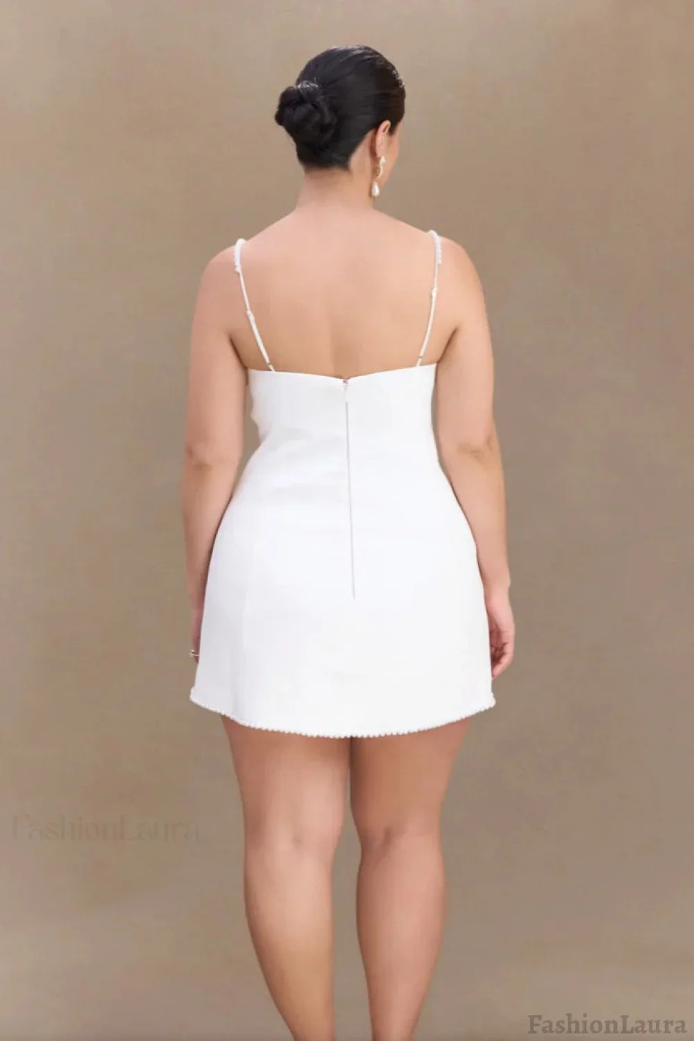White Pearl Cami Party Dress