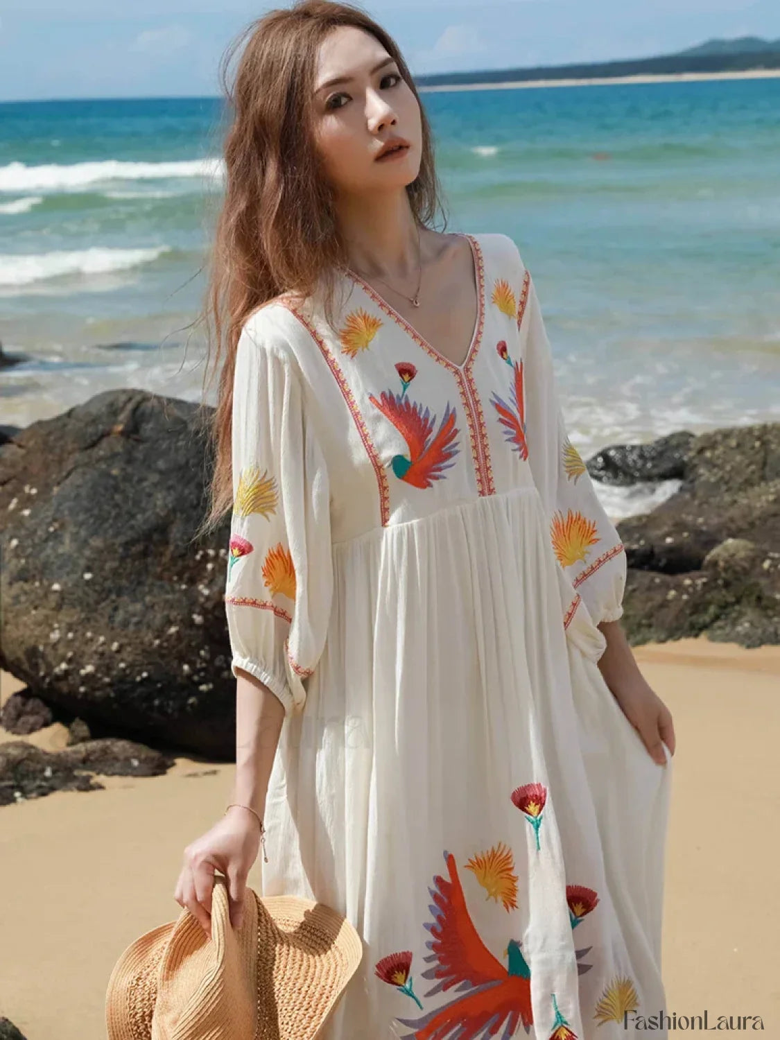 White Tiered Boho Dress