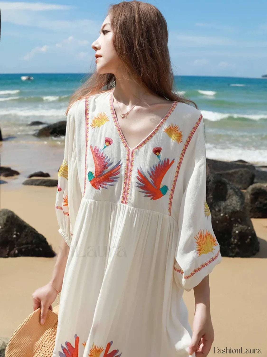 White Tiered Boho Dress