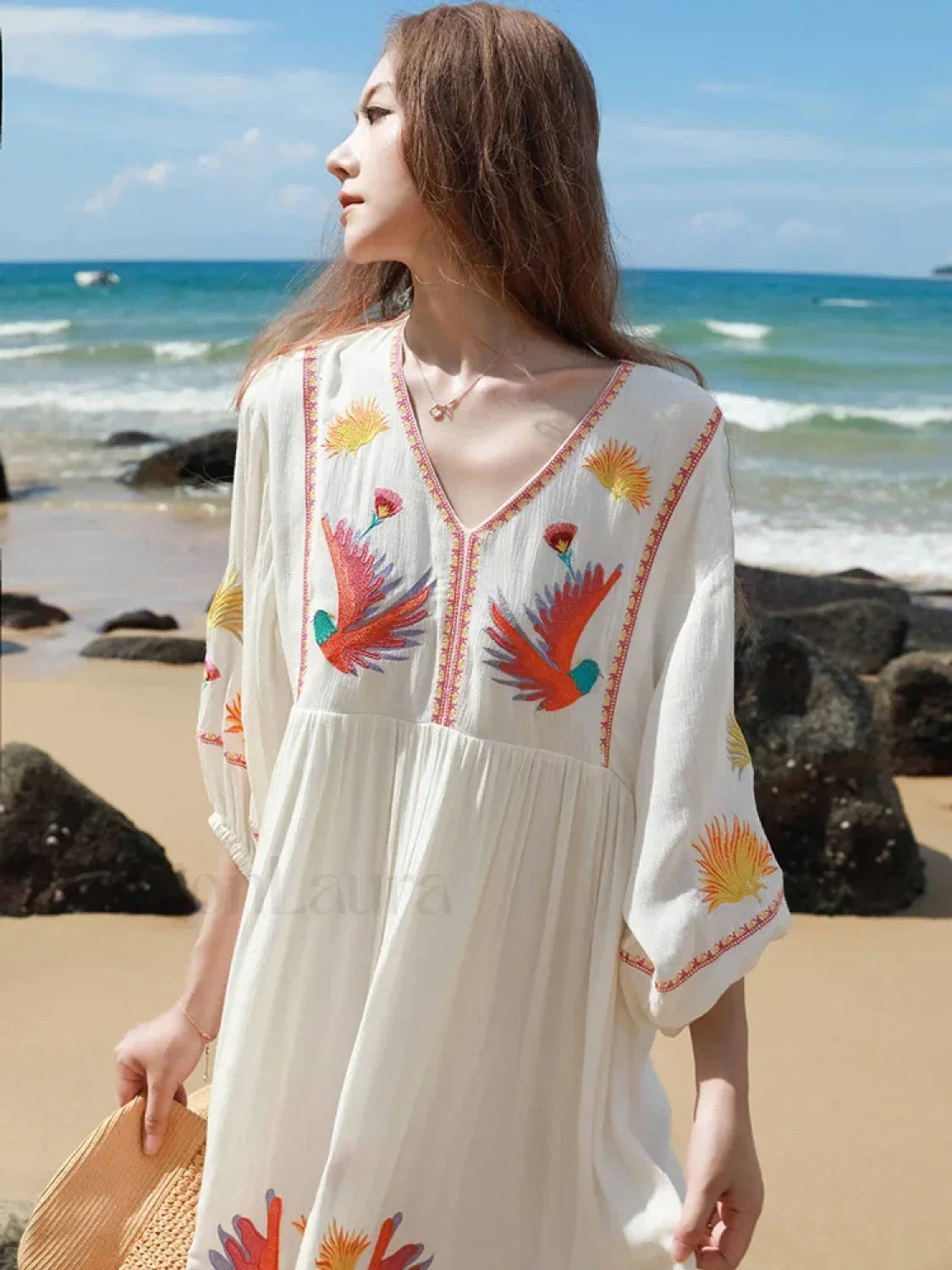 White Tiered Boho Dress