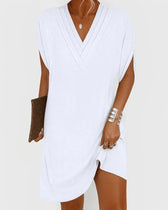 V-Neck Batwing Sleeve Shift Mini Dress Summer 11