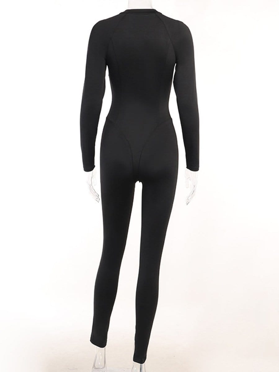 Willow Zipper Sporty Streetwear Jumpsuit
