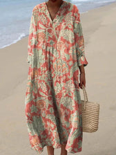 Floral Sleeveless Pocket Midi Dress 2