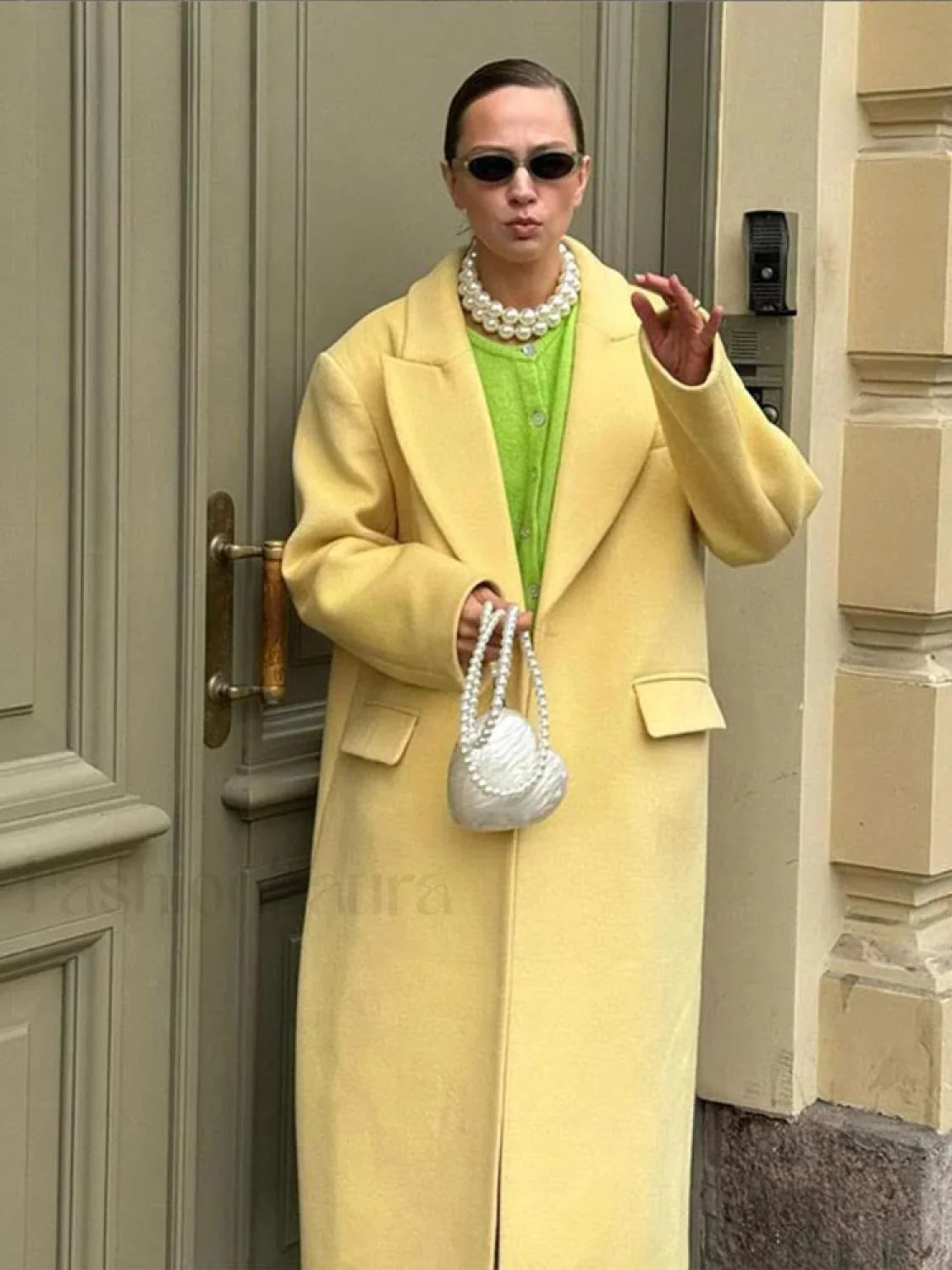 Women Fashion Solid Woolen Warm Overcoats