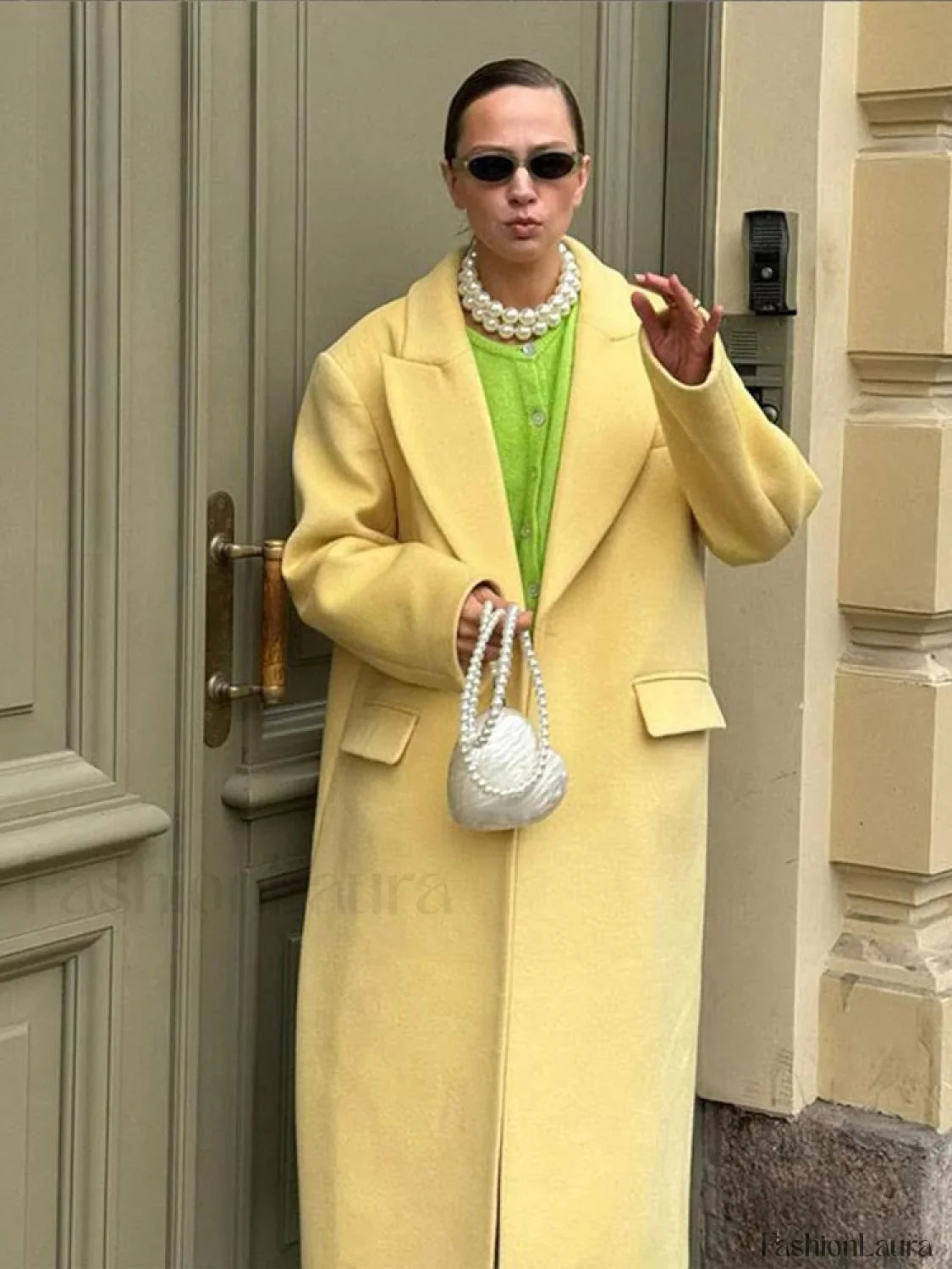 Women Fashion Solid Woolen Warm Overcoats