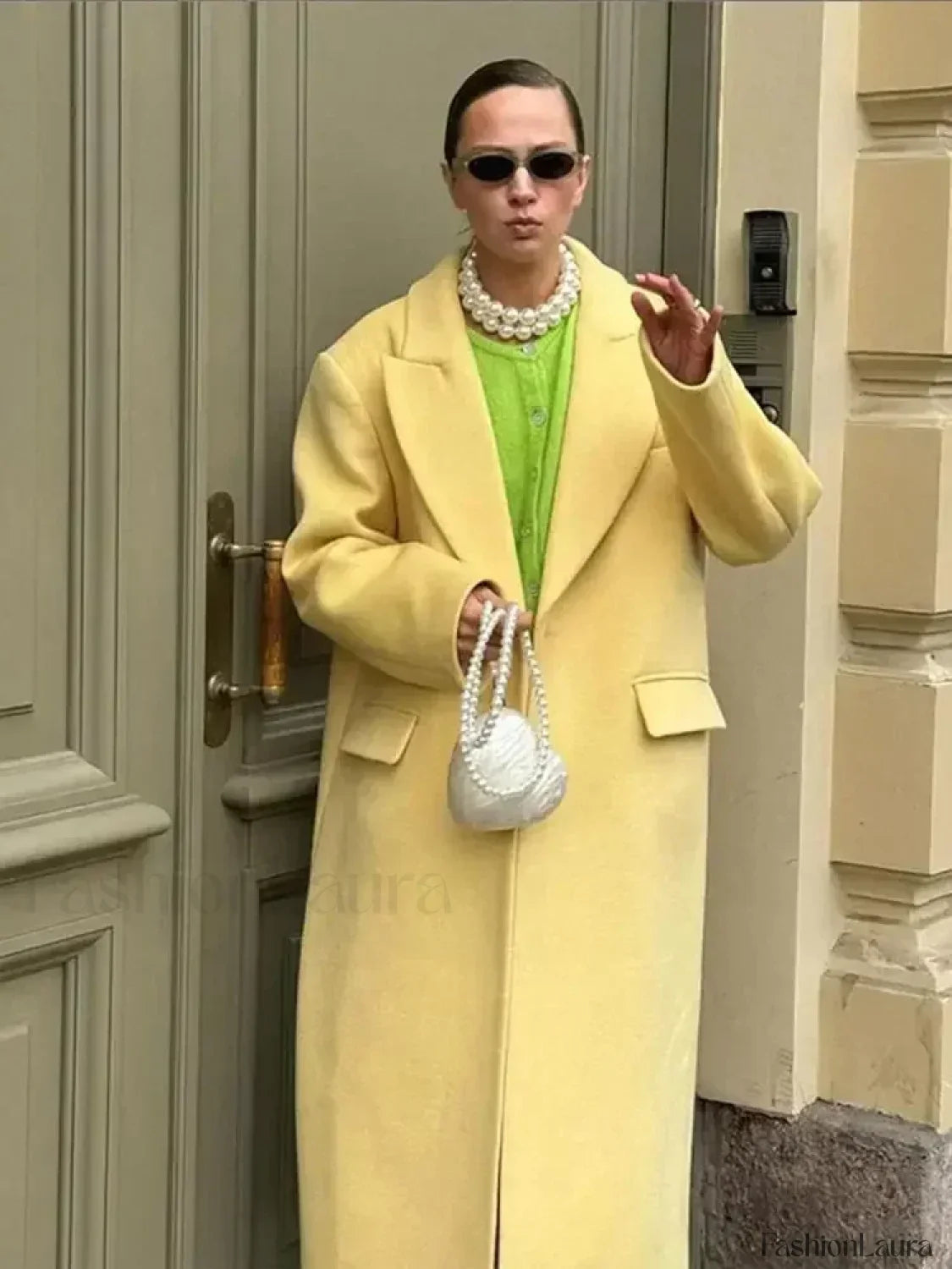 Women Fashion Solid Woolen Warm Overcoats