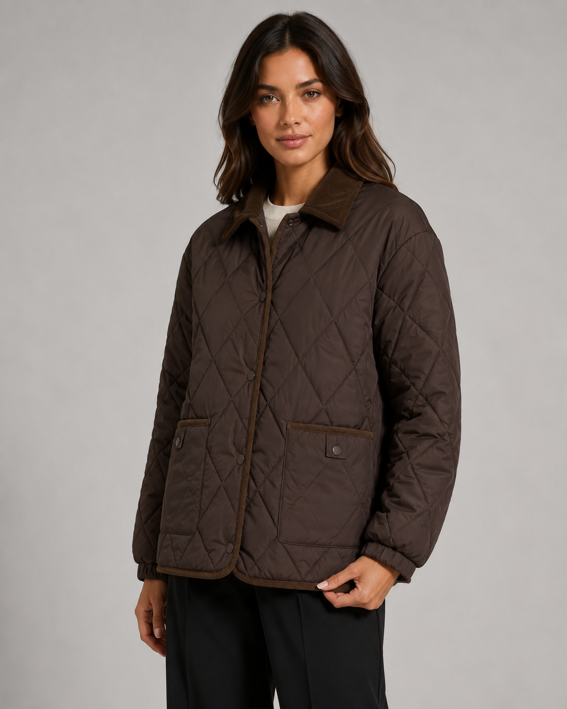 Women's Diamond Quilted Jacket Lightweight Padded