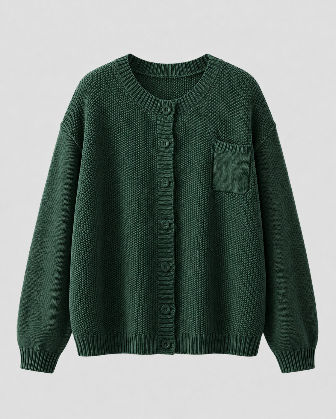 Women’s Button-Up Knit Cardigan with Pocket