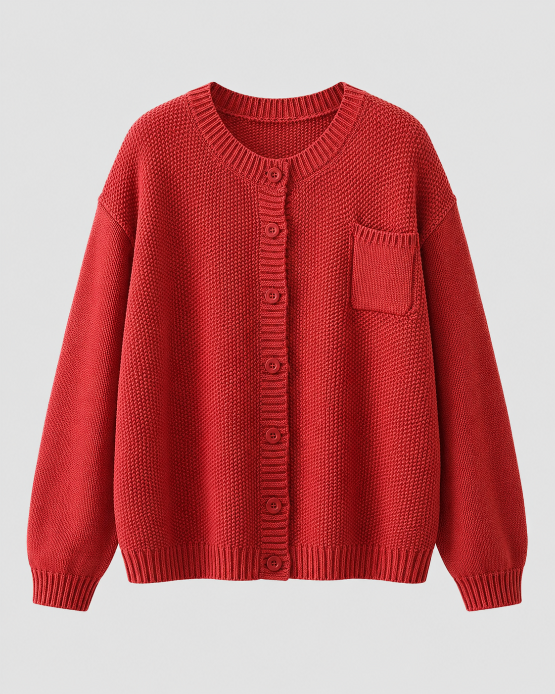 Women’s Button-Up Knit Cardigan with Pocket