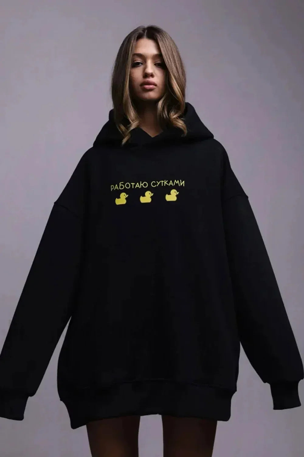 Women’s Casual Loose Fit Duck Print Hoodie