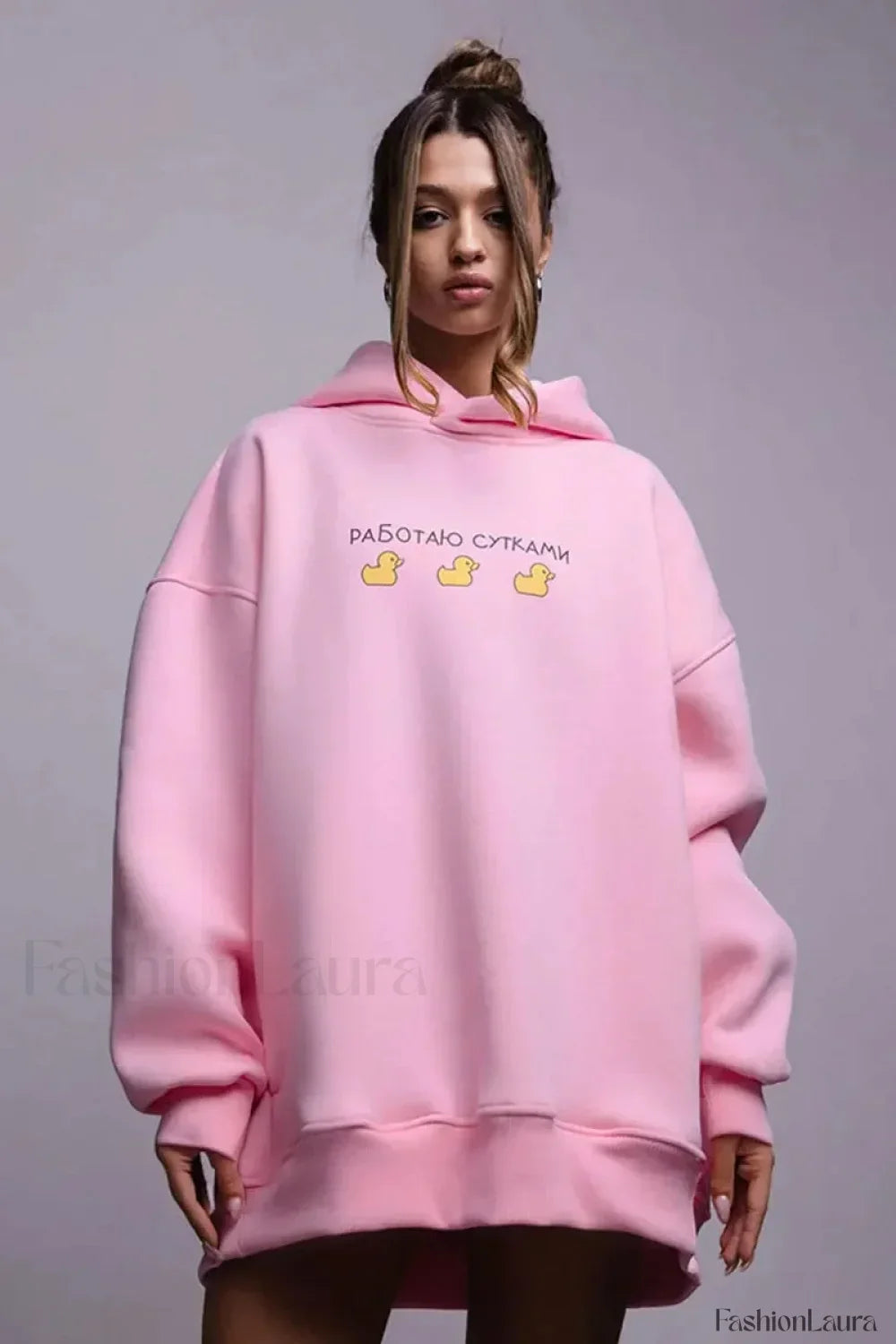 Women’s Casual Loose Fit Duck Print Hoodie