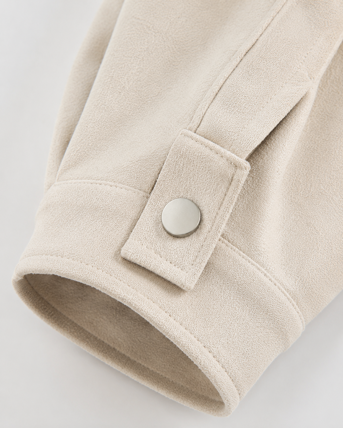 Women's Cropped Suede Barn Jacket Contrast Collar
