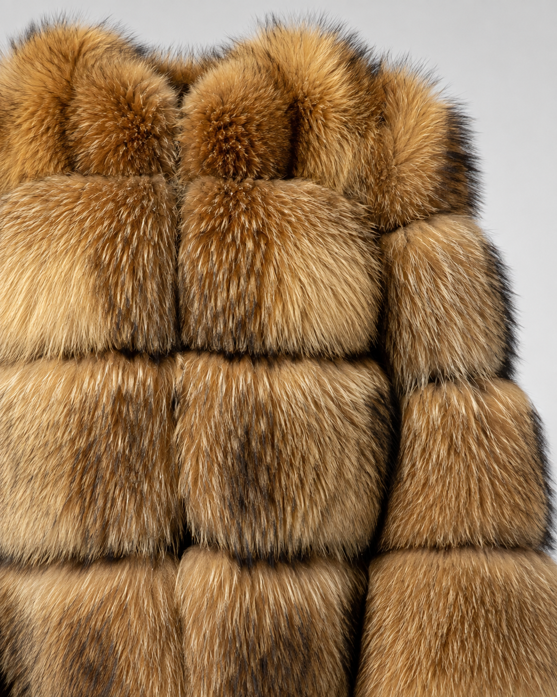 Cropped Faux Fur Stand Collar Jacket