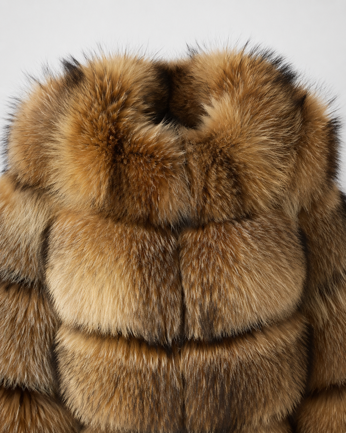 Cropped Faux Fur Stand Collar Jacket