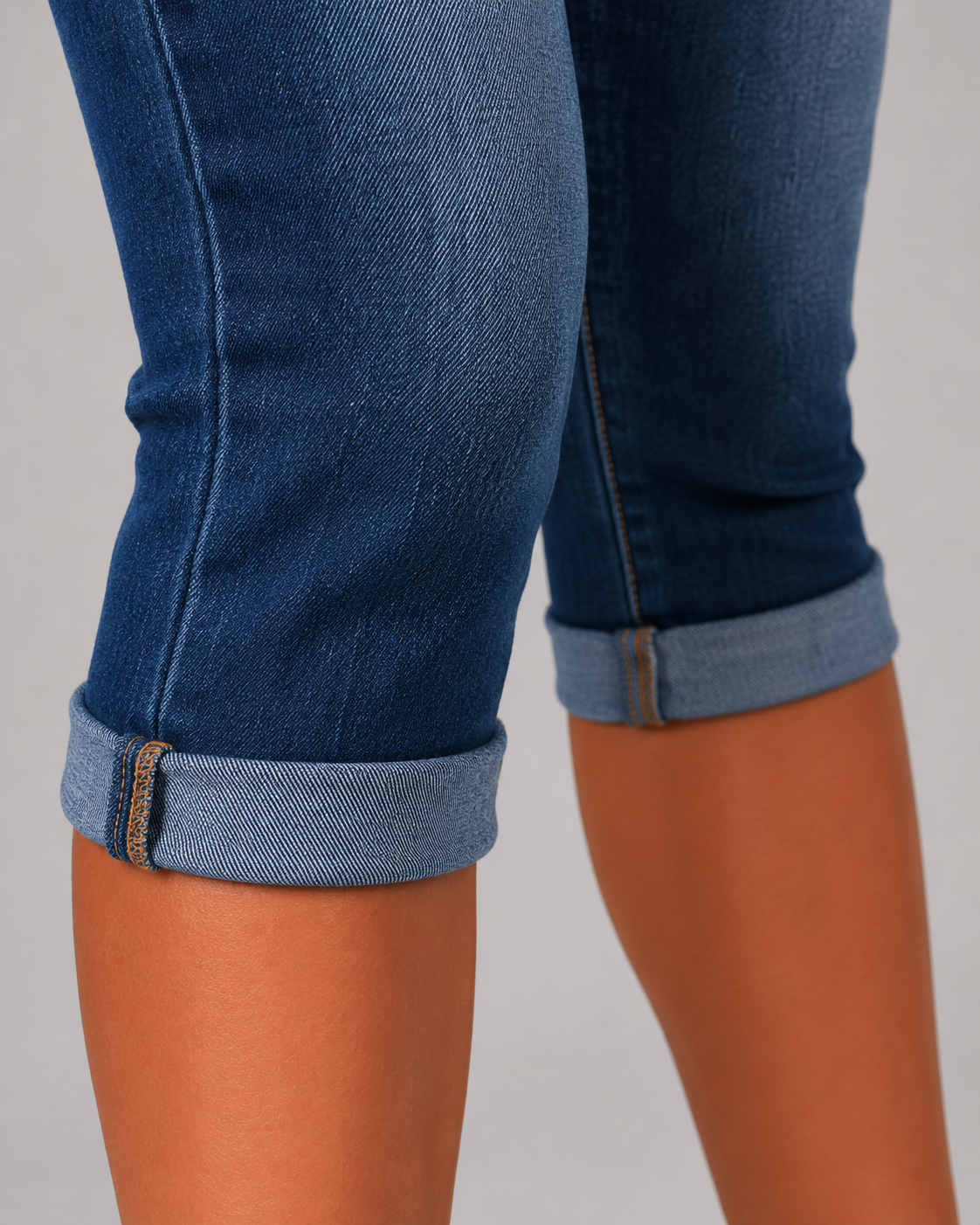 Women's High-Waist Cropped Denim Capris