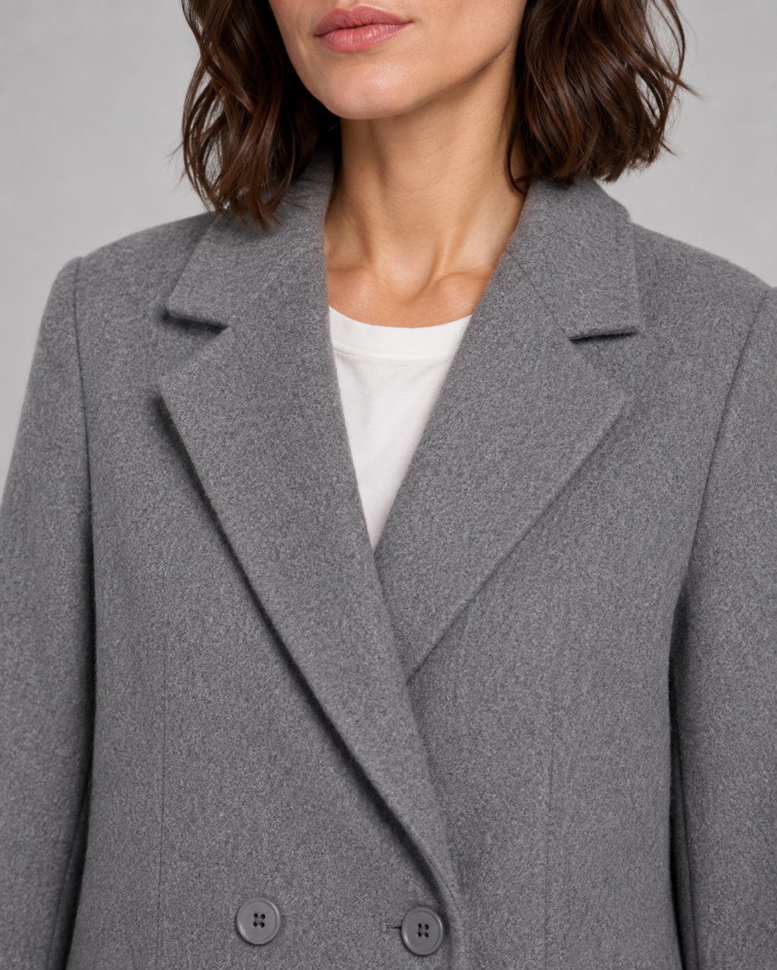 Double Breasted Notch Lapel Longline Tailored Coat