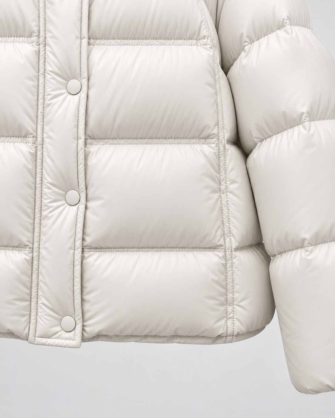 Women's Hooded Puffer Jacket - Cropped Funnel Neck Relaxed Fit