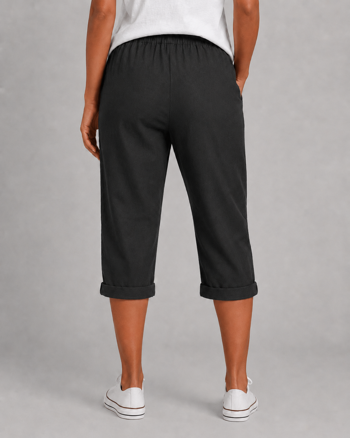 Women's Linen Capri Pants