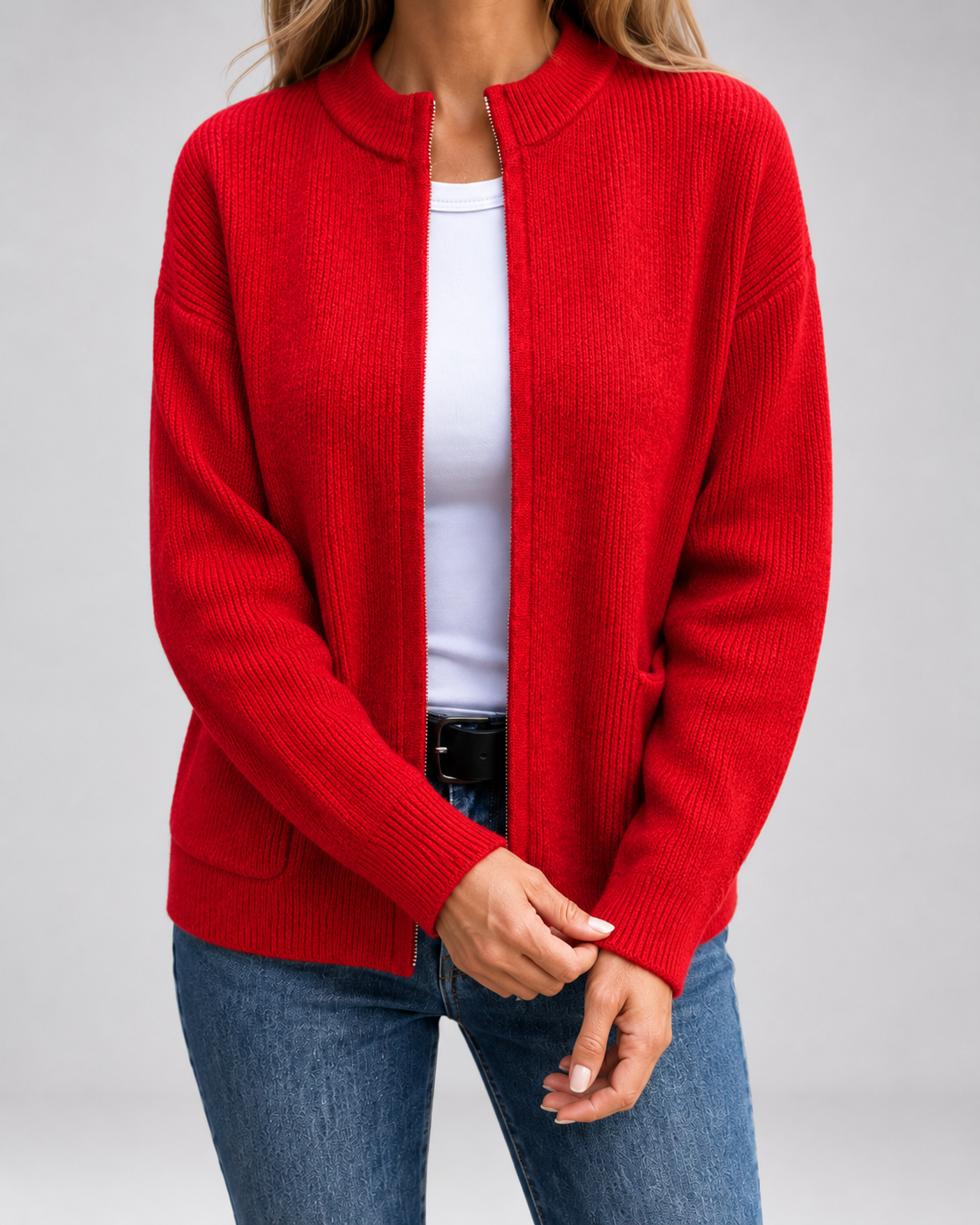 Women's Open Front Knit Cardigan