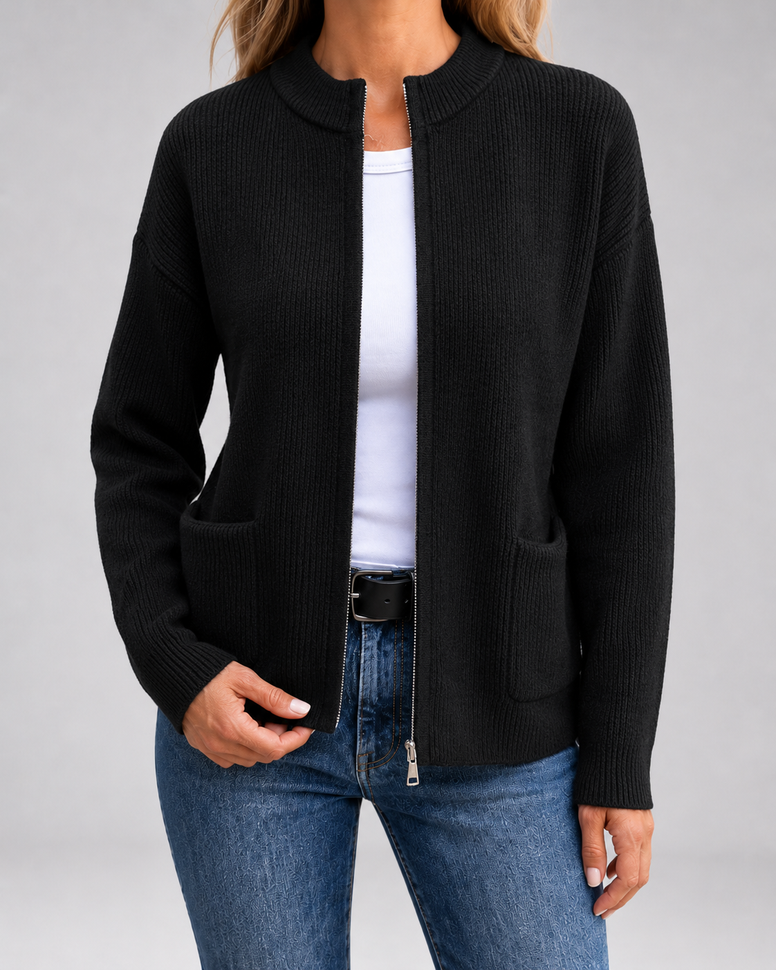 Women's Open Front Knit Cardigan
