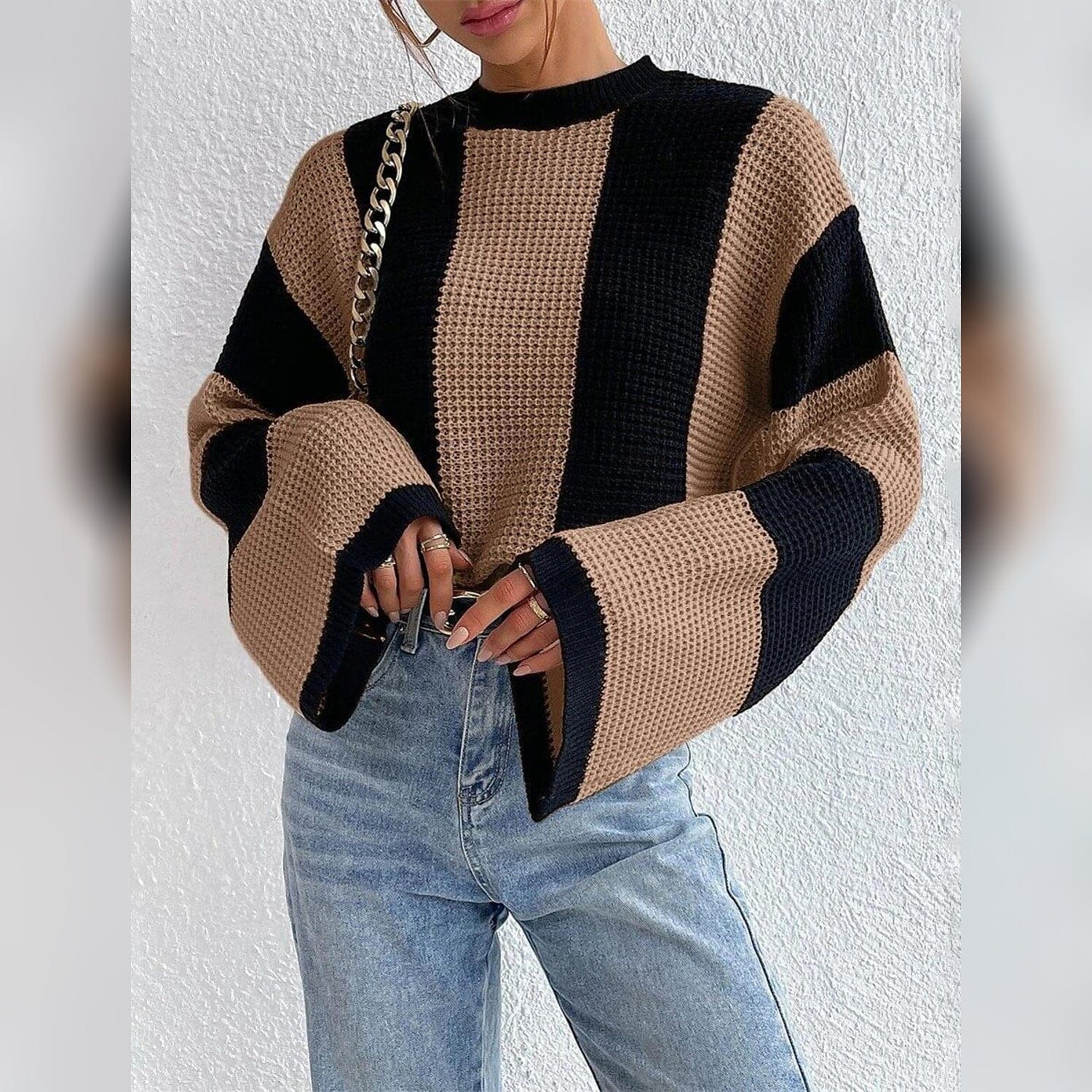Patchwork Striped Sweater
