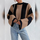 Patchwork Striped Women's Sweater