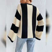 Patchwork Striped Women's Sweater