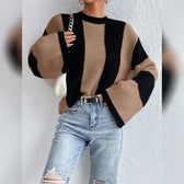 Patchwork Striped Women's Sweater