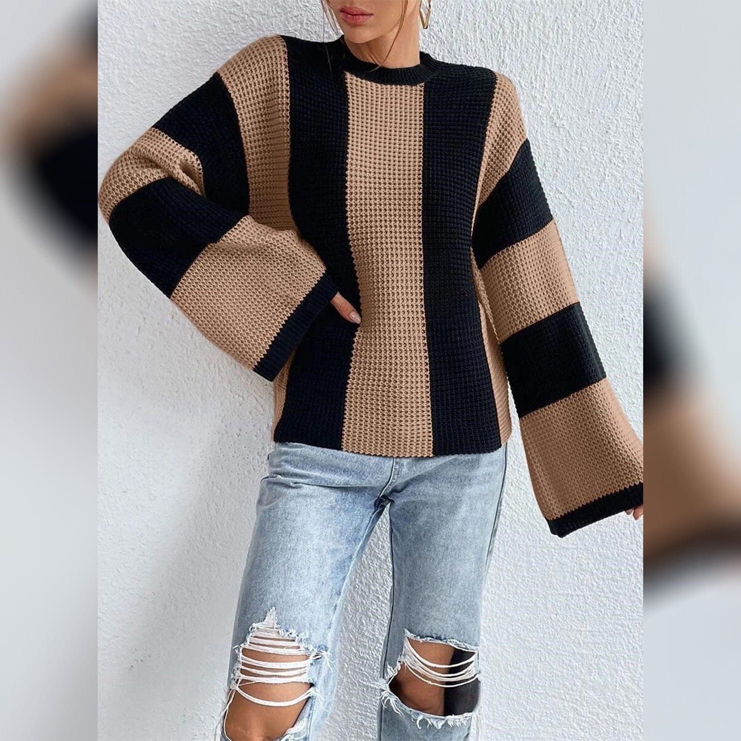 Patchwork Striped Sweater