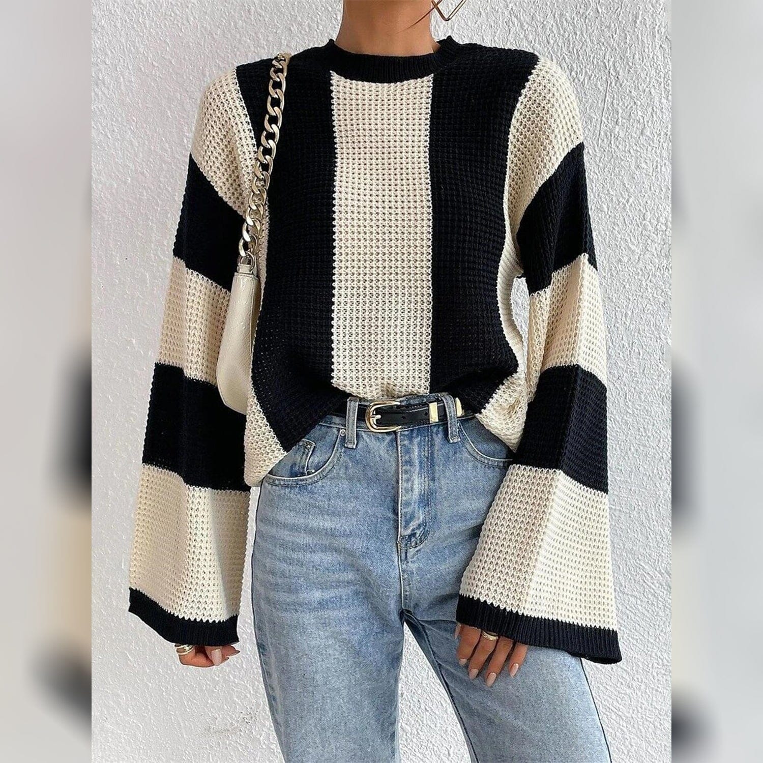 Patchwork Striped Sweater