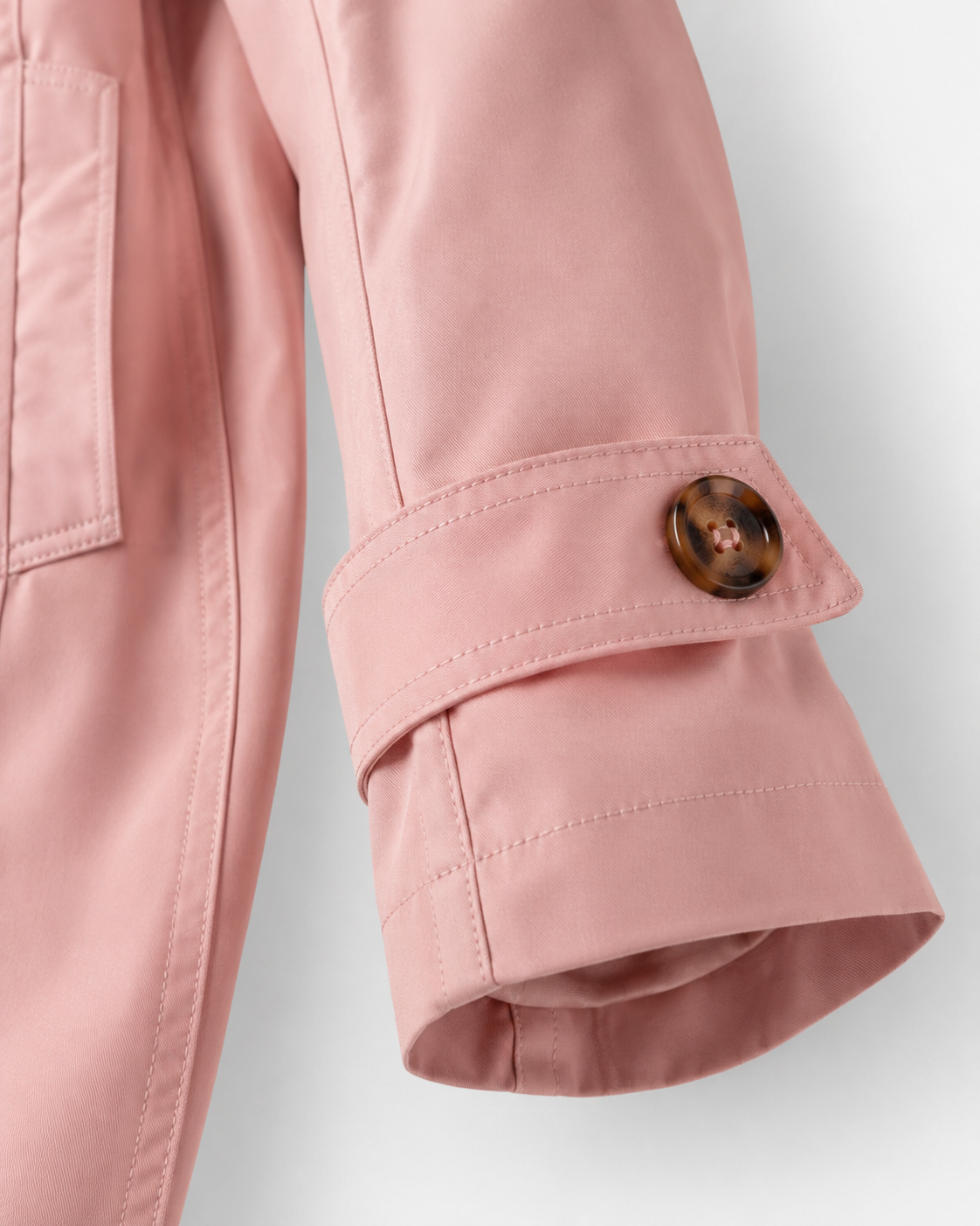 Women's Short Trench Coat - Single-Breasted