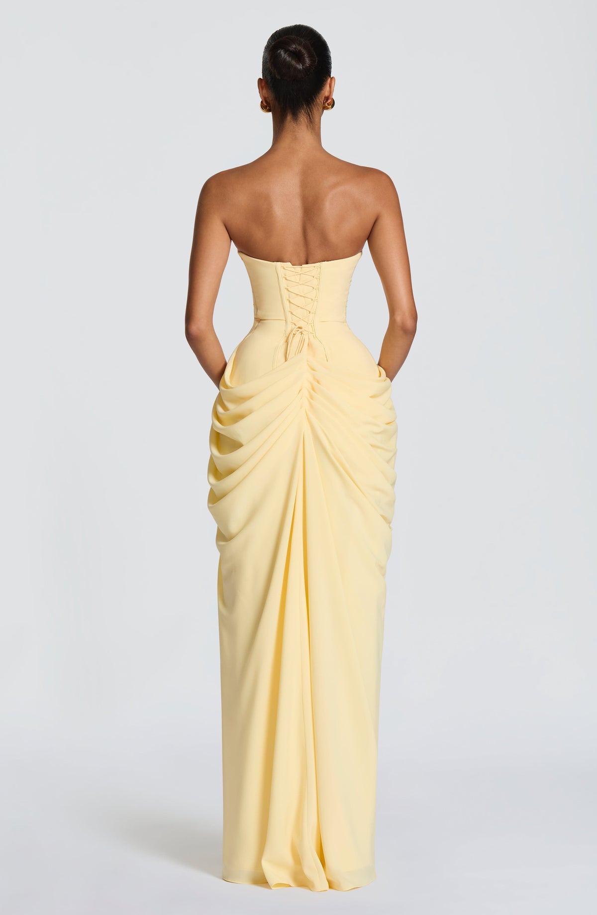 Women's Strapless Corset Maxi Dress – Formal Evening Dress