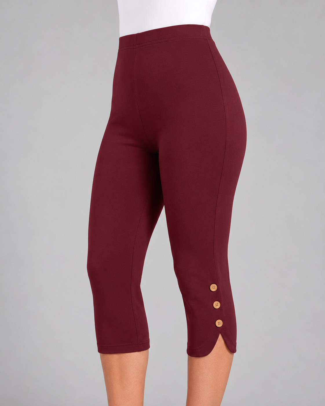 Women's High-Waist Stretch Capri Leggings