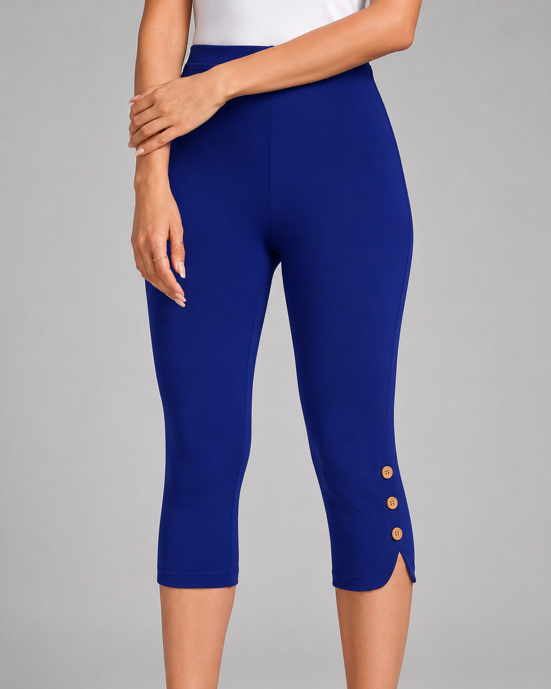 Women's High-Waist Stretch Capri Leggings