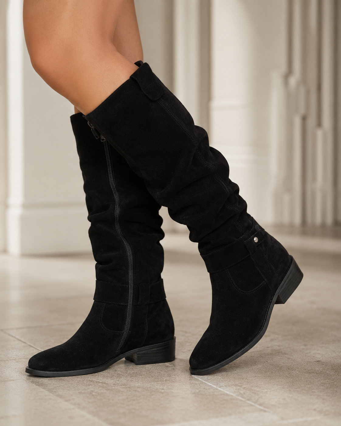 Women's Suede Knee-High Boots