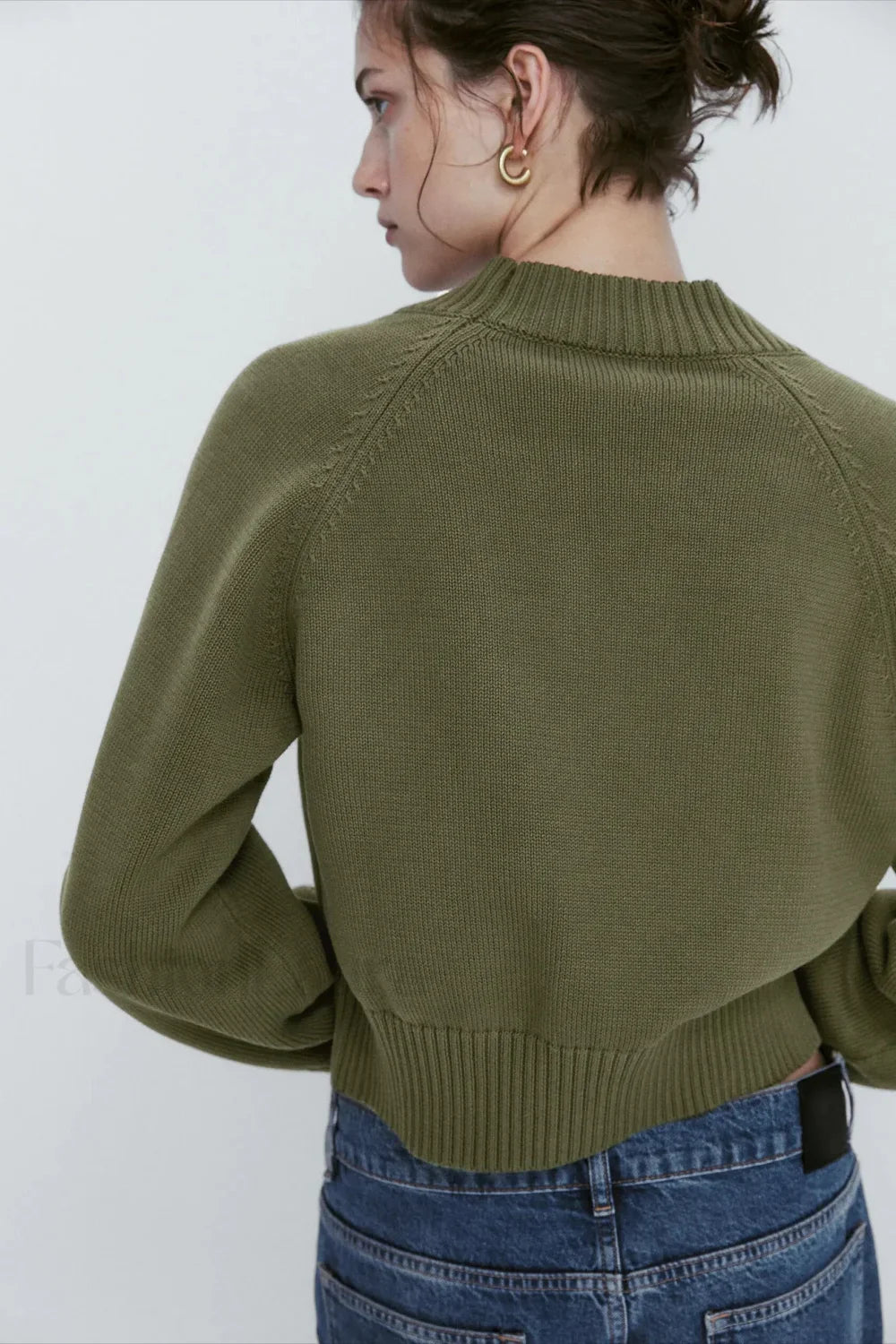 Women's Wool Blend Slim-fit V-neck Cardigan