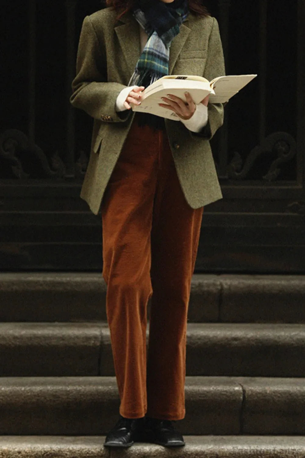 Wool Blend Single Breasted Blazer